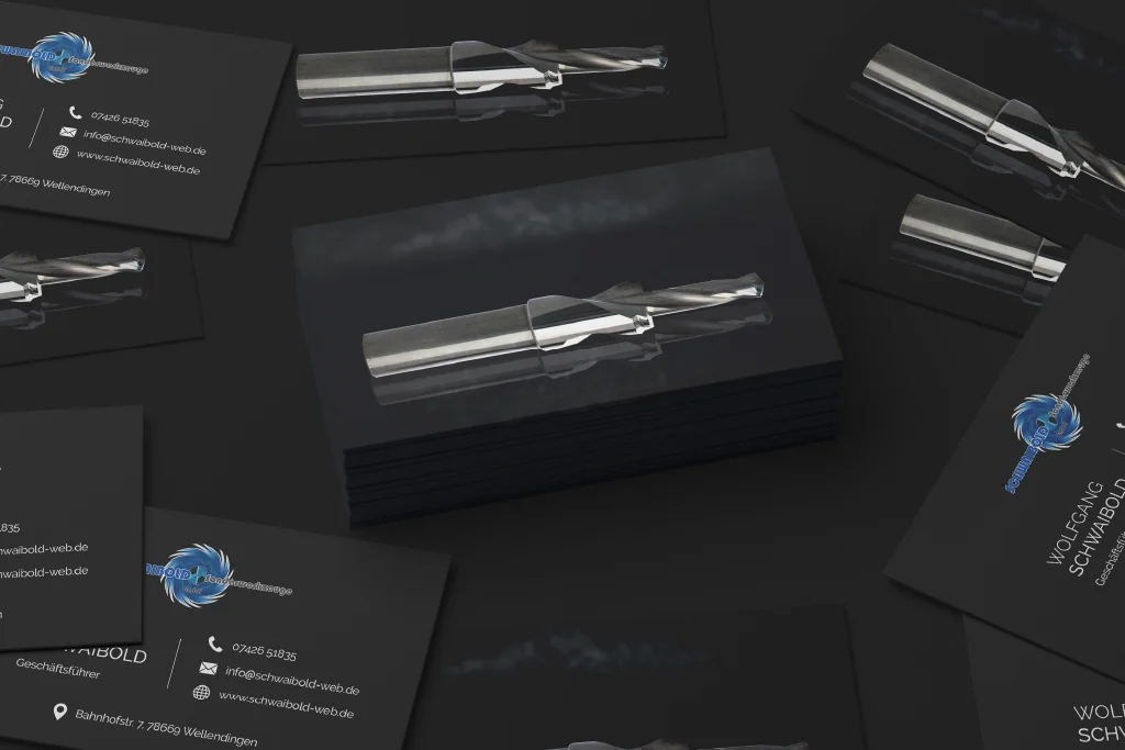 Professionelle Visitenkarten für einen Werkzeughersteller