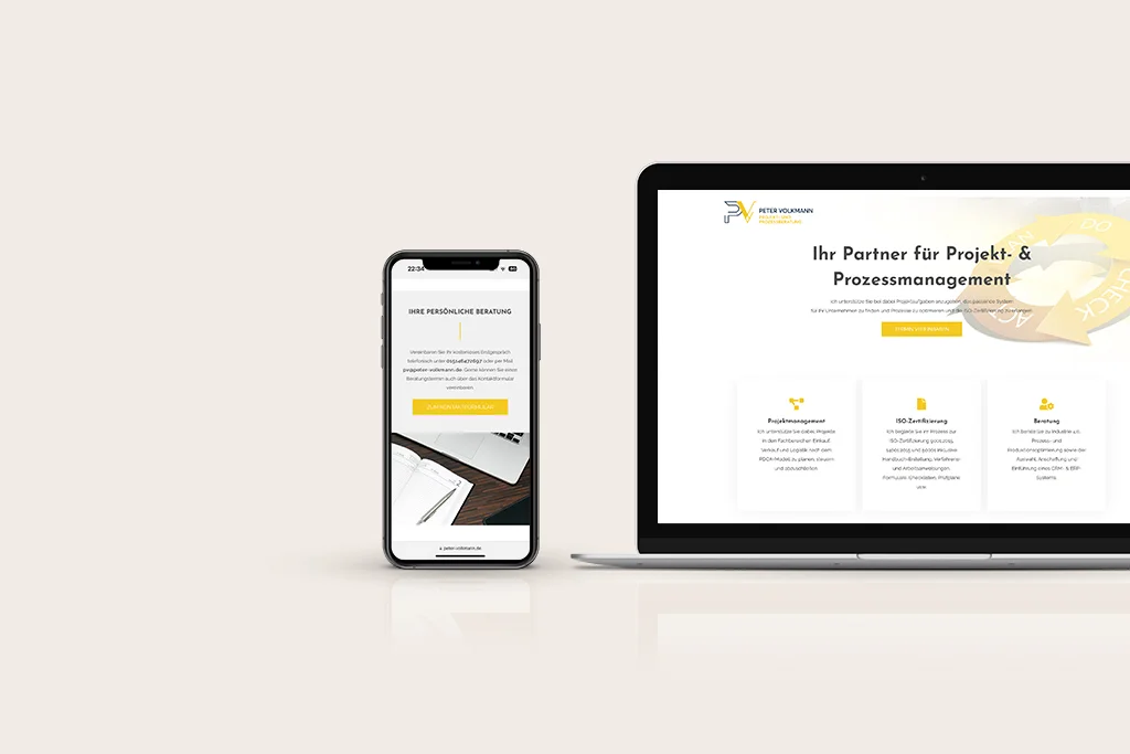 Professionelle Webseite für einen Unternehmensberater