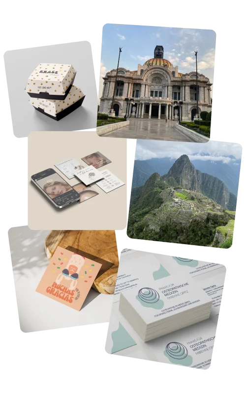 Verschiedene Projekte der Werbeagentur Lemon & Salt - Produktverpackung, Social Media Beiträge, Fotos, Dankeskarten unn Visitenkarten